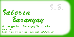 valeria baranyay business card